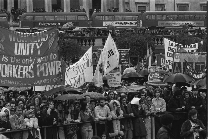 Una manifestazione per il Cile a Londra, settembre 1974