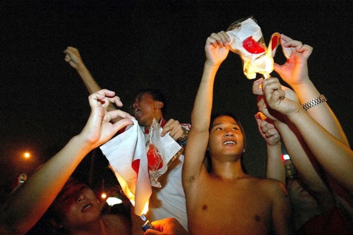 Cina Giappone 2004 violenze tifosi